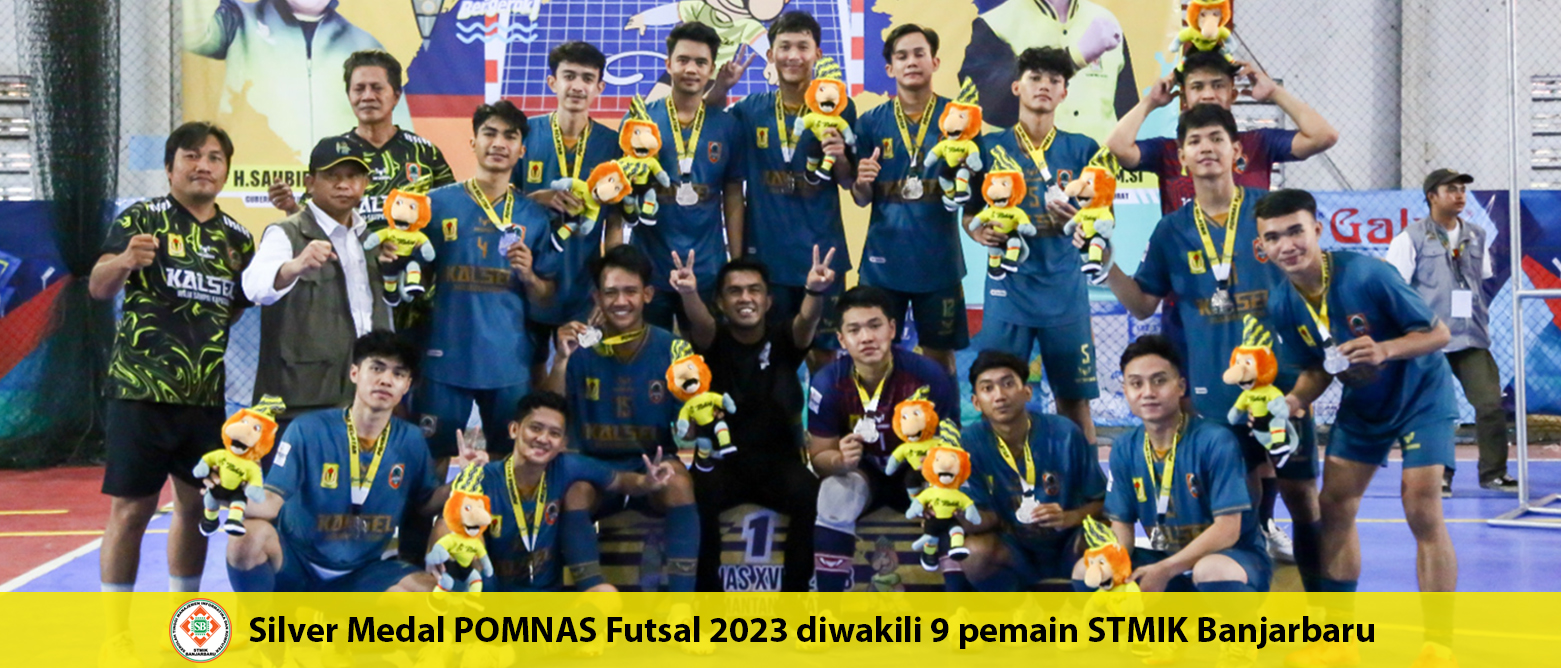 Silver Medal POMNAS Futsal Kalsel diwakili 9 pemain STMIK Banjarbaru